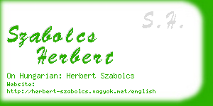 szabolcs herbert business card